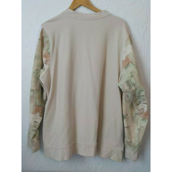 D&Co Active Sports Jacket Full Zip Up Women size XL Beige with Camo Sleeves - Picture 4 of 11